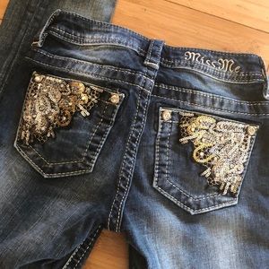 NWOT girls sequined pockets Miss Me jeans!! ❤️